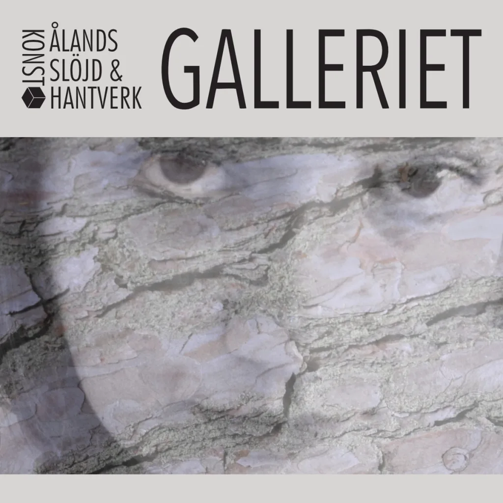 Utställningaffisch för utställning på Galleriet, Behind the Looking Glass av Anna Wiksten.
